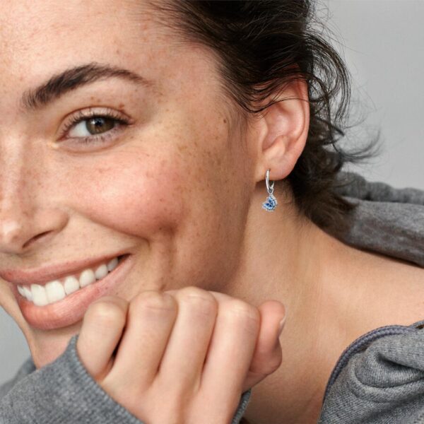 Pendientes Aros Mariposa Azul